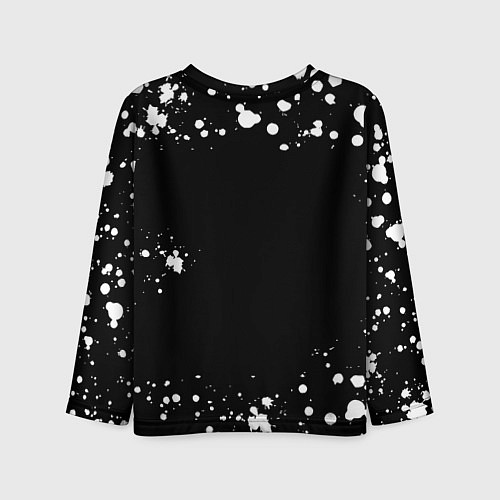 Детский лонгслив Doom брызги белых красок / 3D-принт – фото 2