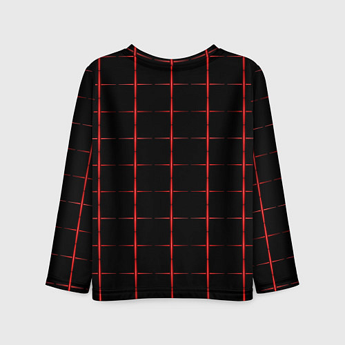 Детский лонгслив Color black red crosses / 3D-принт – фото 2