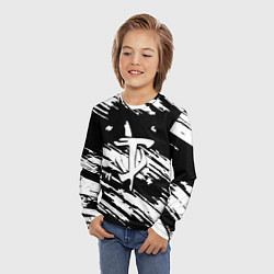 Лонгслив детский Doom краски полосы, цвет: 3D-принт — фото 2