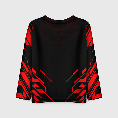 Детский лонгслив Doom geometry red steel / 3D-принт – фото 2