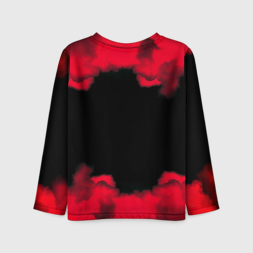 Детский лонгслив Doom огненные краски / 3D-принт – фото 2