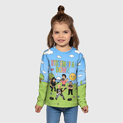 Лонгслив детский System of a Down, мультяшный, цвет: 3D-принт — фото 2
