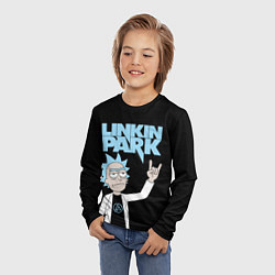 Лонгслив детский Linkin Park и Рик Санчес из Рик и Морти, цвет: 3D-принт — фото 2