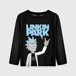 Лонгслив детский Linkin Park и Рик Санчес из Рик и Морти, цвет: 3D-принт