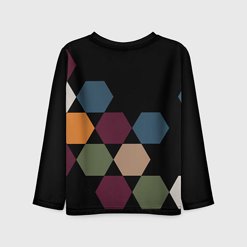 Детский лонгслив Honeycombs autumn colors / 3D-принт – фото 2