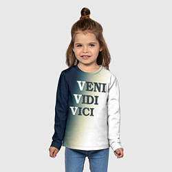 Лонгслив детский Крылатя фраза vvv - градиент, цвет: 3D-принт — фото 2