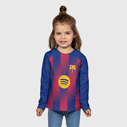 Лонгслив детский Барселона домашняя форма 2025 2026, цвет: 3D-принт — фото 2