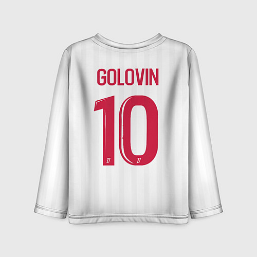 Детский лонгслив Головин домашняя форма Монако 2025 2026 / 3D-принт – фото 2