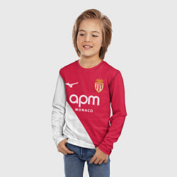Лонгслив детский Головин домашняя форма Монако 2025 2026, цвет: 3D-принт — фото 2