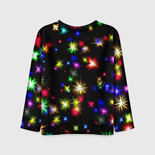 Детский лонгслив Doom новогодние искры / 3D-принт – фото 2