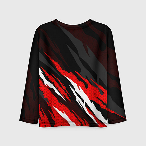 Детский лонгслив Umbrella - красное пламя / 3D-принт – фото 2