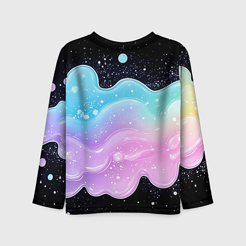 Детский лонгслив Менеджер капибара в кружке в стикерах / 3D-принт – фото 2