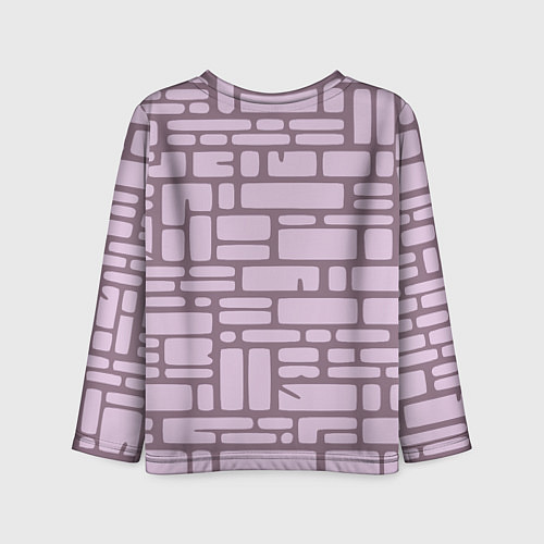 Детский лонгслив Кирпичная кладка / 3D-принт – фото 2
