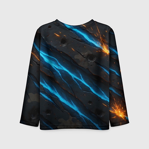 Детский лонгслив Александр лев по натуре / 3D-принт – фото 2