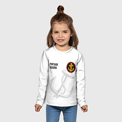 Лонгслив детский Морская Пехота ВМФ, цвет: 3D-принт — фото 2