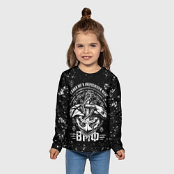 Лонгслив детский ВМФ в стиле потертостей, цвет: 3D-принт — фото 2