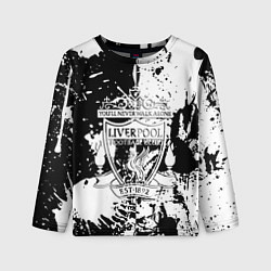 Лонгслив детский Liverpool краски текстура, цвет: 3D-принт