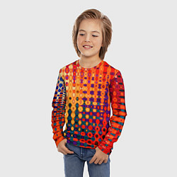 Лонгслив детский Красно-жёлтый абстракция, цвет: 3D-принт — фото 2