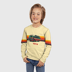 Лонгслив детский Ретро автобус ТА-6 поп-арт, цвет: 3D-принт — фото 2