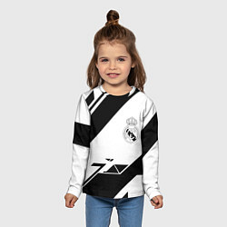 Лонгслив детский Real Madrid geometry, цвет: 3D-принт — фото 2