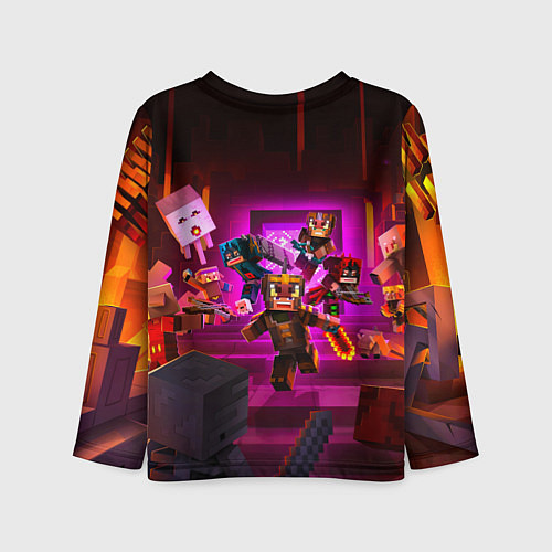 Детский лонгслив Майнкрафт в подземелье / 3D-принт – фото 2
