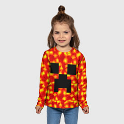 Лонгслив детский Лавовый крипер, цвет: 3D-принт — фото 2