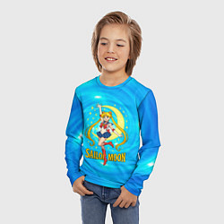 Лонгслив детский Sailor Moon и луна, цвет: 3D-принт — фото 2