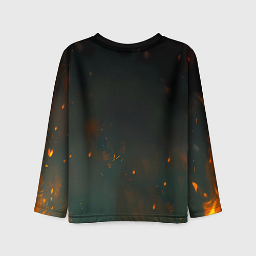 Детский лонгслив Ведьмак и огненная Трисс / 3D-принт – фото 2