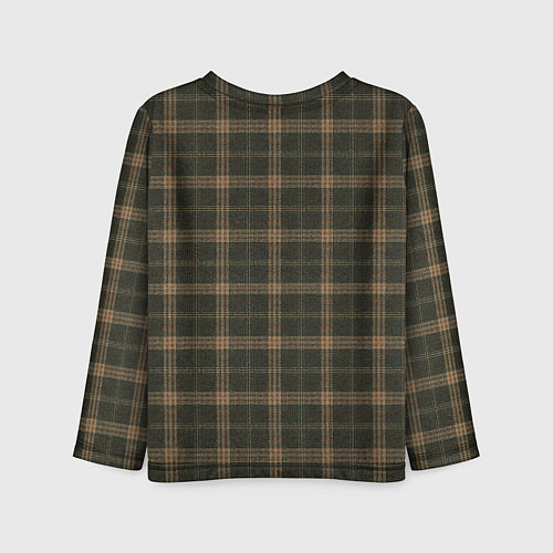 Детский лонгслив Паттерн из шотландской клетки / 3D-принт – фото 2