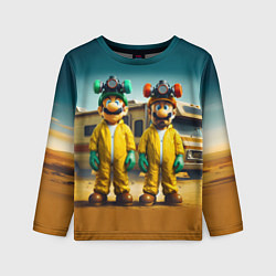 Лонгслив детский Луиджи и Марио пустились во все тяжкие, цвет: 3D-принт