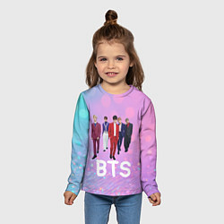 Лонгслив детский BTS фон нежный боке, цвет: 3D-принт — фото 2