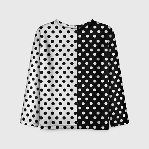 Детский лонгслив Liverpool черно белые точки / 3D-принт – фото 2