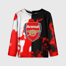 Лонгслив детский Арсенал огонь, цвет: 3D-принт