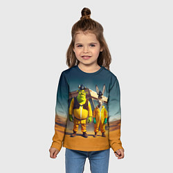 Лонгслив детский Шрек и Данки пустились во все тяжкие, цвет: 3D-принт — фото 2