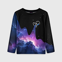 Лонгслив детский Потеки космической краски, цвет: 3D-принт