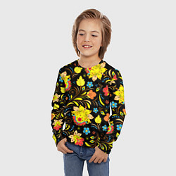 Лонгслив детский Хохлома узор, цвет: 3D-принт — фото 2