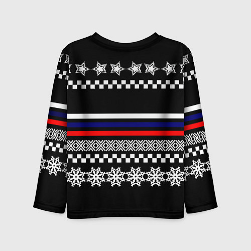 Детский лонгслив Ливерпуль текстура триколор зима / 3D-принт – фото 2