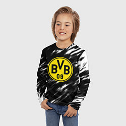 Лонгслив детский Borussia штрихи красок текстура, цвет: 3D-принт — фото 2