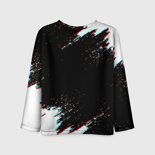 Детский лонгслив Арсенал краски глитч текстура / 3D-принт – фото 2