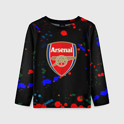 Детский лонгслив Arsenal неоновые брызги красок