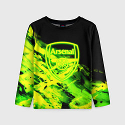 Детский лонгслив Арсенал кислотные краски