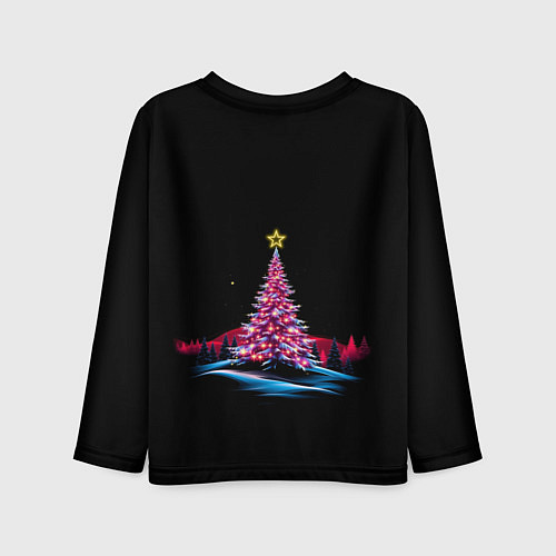 Детский лонгслив New year eve in the forest / 3D-принт – фото 2