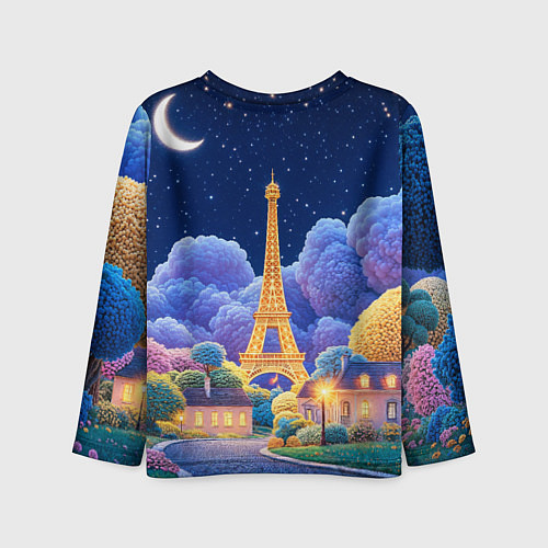 Детский лонгслив Eiffel tower / 3D-принт – фото 2