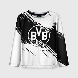Детский лонгслив Borussia черно белые полосы
