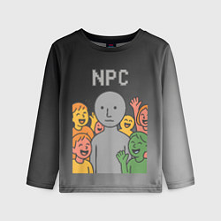 Лонгслив детский Я NPC без эмоций, цвет: 3D-принт