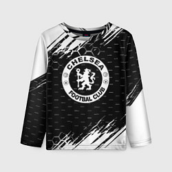 Детский лонгслив Chelsea штрихи красок текстура
