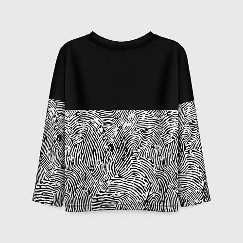 Детский лонгслив Juventus отпечатки текстура / 3D-принт – фото 2