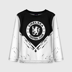 Лонгслив детский Челси белые краски, цвет: 3D-принт