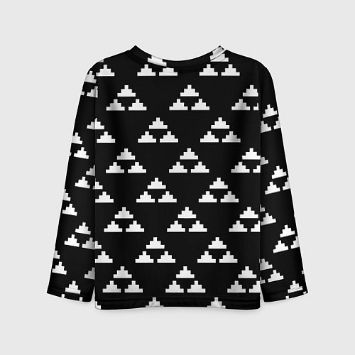 Детский лонгслив Juventus геометрия треугольники / 3D-принт – фото 2