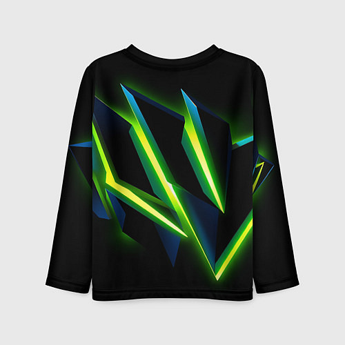 Детский лонгслив Geometric neon / 3D-принт – фото 2